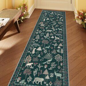 Lahome Jungle Runner Rug 2x10 – Washable Non-Slip Hallway Kitchen